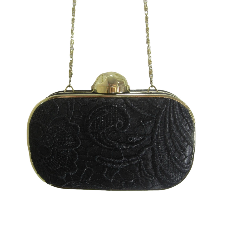 Jessica McClintock Black and Gold Clutch for evenings out or a special event